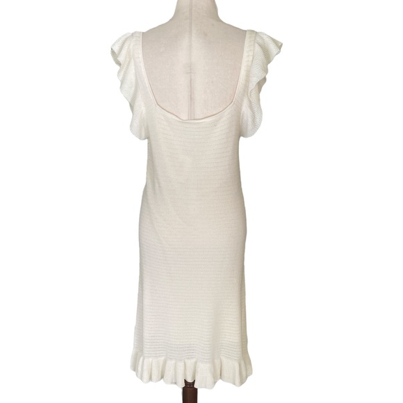 NWT House of Harlow 1960 Flutter Sleeve Scoop Neck Knit Sweater Midi Dress - L - Picture 7 of 14